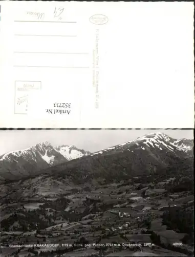 352733,Krakaudorf Totale b. Murau geg. Preber u. Dockneralm Bergkulisse