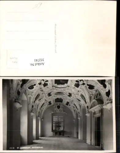 352741,St. Lambrecht Stift Kaisersaal Innenansicht