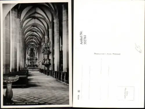 352761,St. Lambrecht Stiftskirche Kirche Innenansicht Kanzel