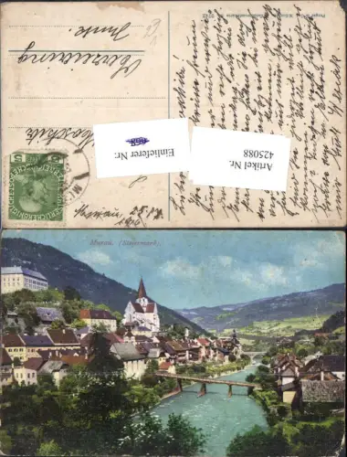425088,Murau Teilansicht m. Brücke pub Purger Co 9742