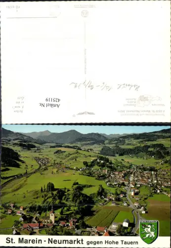 425119,St Marein Neumarkt geg. Hohe Tauern Totale pub Alpine Luftbild FÖ 57761
