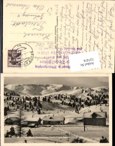 537474,Turrach Turracherhöhe Gasthaus Brandstätter zum Seewirt 1935