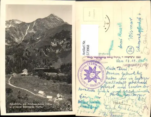 573968,Foto Ak Scheiblalm m. Edelrautehütte u. Großen Bösenstein Hohentauern