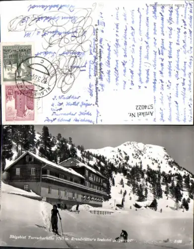 574022,Foto Ak Seehotel Jägerwirt Turracher Höhe Stadl-Predlitz Wintersport Ski Schi