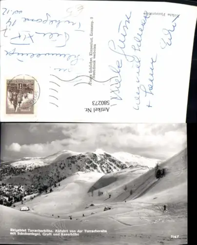 580273,Foto Ak Predlitz Turracherhöhe Abfahrt Turracheralm Schoberriegel Gruft Kaserhöhe Wintersport