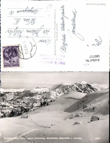580717,Foto Ak Turracherhöhe Predlitz geg. Lattersteig Berelthöhe Kaserhöhe u. Schober Winteransicht