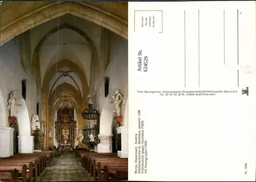 624529,Murau Stadtpfarrkirche St Matthäus Innenansicht m. Hochaltar