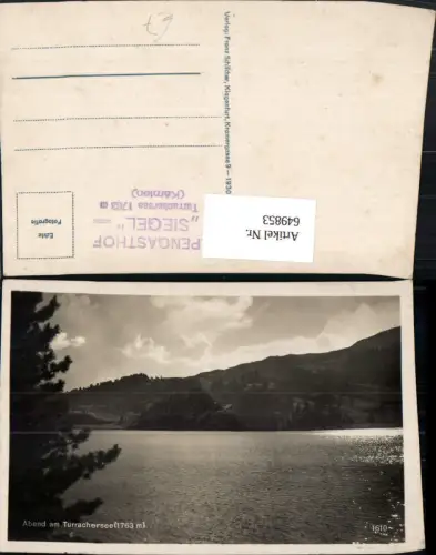 649853,Foto Ak Abend a. Turrachersee Turracher See Stadl-Predlitz