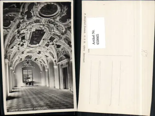 650665,Foto Ak Sankt Lambrecht Stift St Lambrecht Kaisersaal