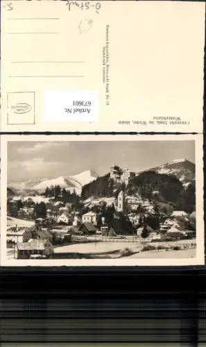 673601,Foto Ak Neumarkt in der Steiermark im Winter mit Schloss Forchtenstein