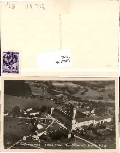 74792,Fliegeraufnahme Seckau b. Knittelfeld 1930