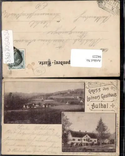 94225,Gruß von Leitners Gasthaus Authal Autal b. Zeltweg Judenburg Murtal