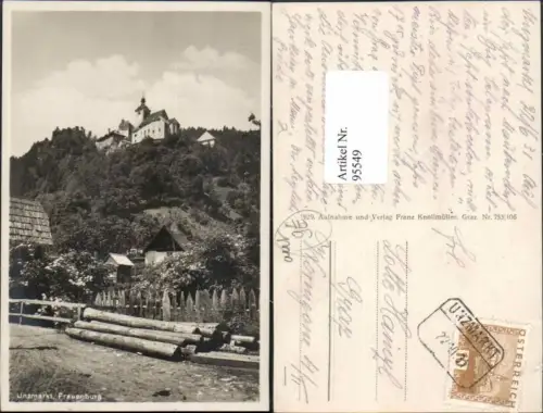 95549,Unzmarkt Frauenburg Partie im Ort 1929