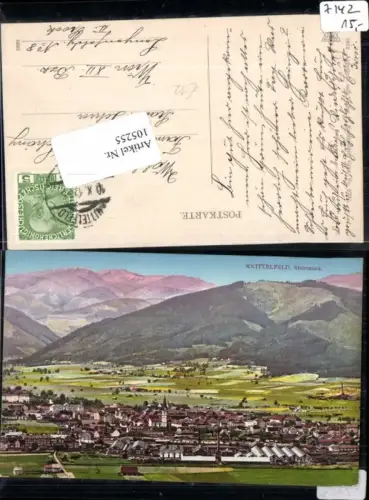 105255,Knittelfeld Tolle COLOR Ortsansicht 1912