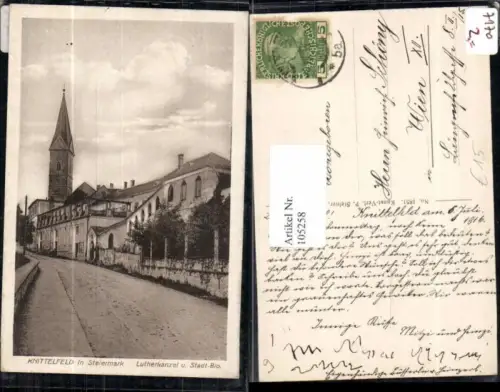 105258,Knittelfeld Strassenpartie Lutherkanzel 1910