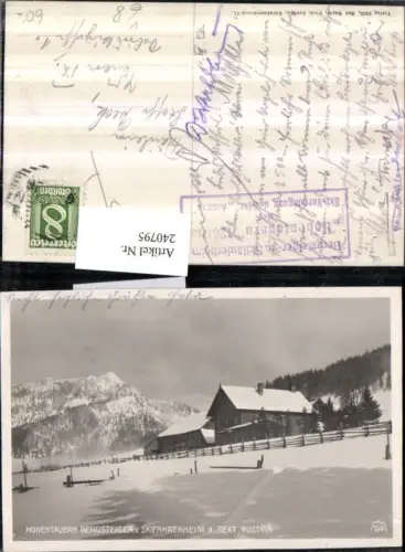 240795,Hohentauern Bergsteiger u. Skifahrerheim Winterbild pub Max Mayer 154