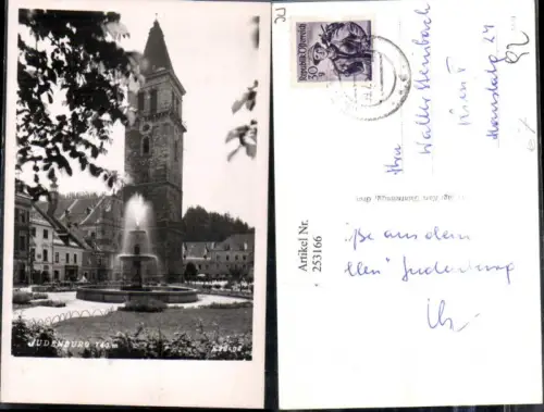253166,Juedenburg Stadtturm Turm Brunnen