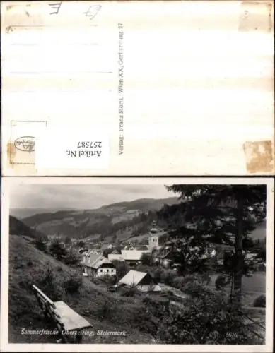 257587,Oberzeiring Teilansicht Kirche Holzbank