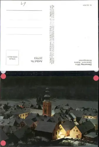 257753,Oberzeiring Teilansicht Kirche b. Nacht Winterbild