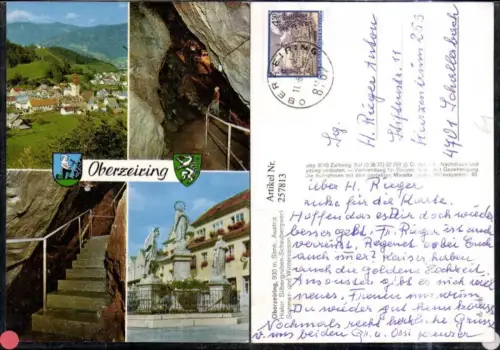 257813,Oberzeiring Totale Schaubergwerk Marienstatue Mehrbildkarte