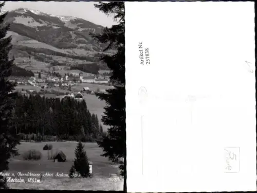 257838,Markt u. Benediktiner-Abtei Seckau Totale m. Hochalm