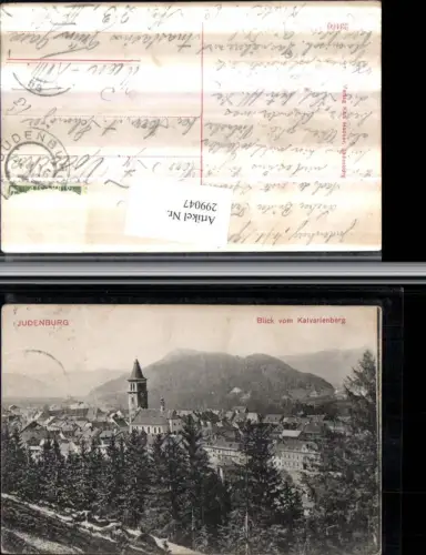 299047,Judenburg Totale Kirche Blick vom Kalvarienberg