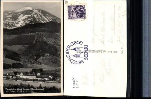 316119,Benediktiner-Abtei Seckau m. Zinken Bergkulisse