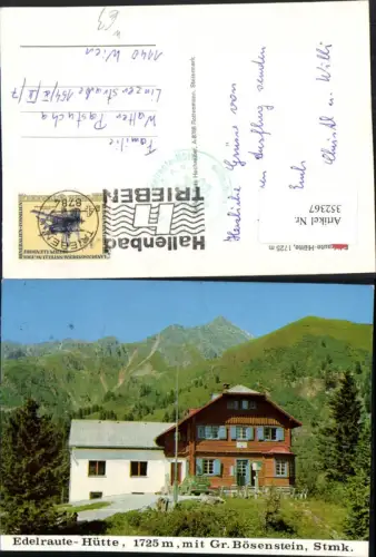 352367,Edelraute-Hütte Berghütte m. Großen Bösenstein b. Hohentauern Bergkulisse