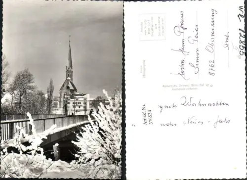 376534,Zeltweg Brücke Kirche Winterbild