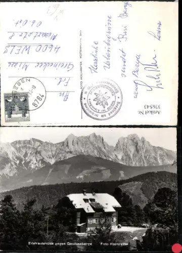 376543,Edelrautehütte Berghütte b. Hohentauern geg. Gesäuseberge Bergkulisse pub Foto Hochreiter