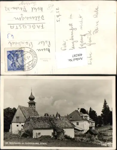 406287,St. Wolfgang ob Judenburg Teilansicht Kirche Bahnpost Zug 532 Bruck Mur – Klagenfurt