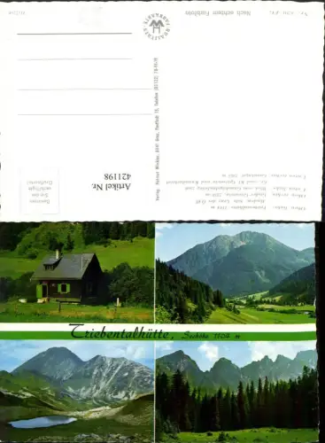 421198,Triebentalhütte b. Hohentauern Bergkulissen Mehrbildkarte
