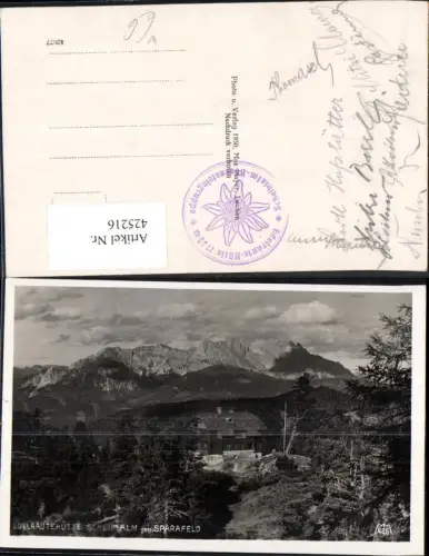 425216,Foto Ak Edelrautehütte Scheiblalm geg. Sparafeld Hohentauern