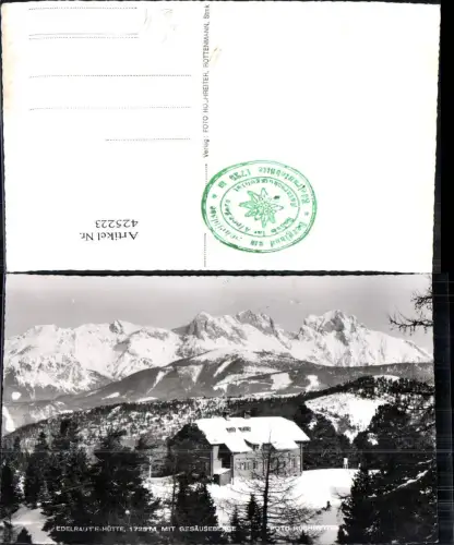 425223,Edelrautehütte m. Gesäuseberge Winteransicht Hohentauern pub Foto Hochreiter