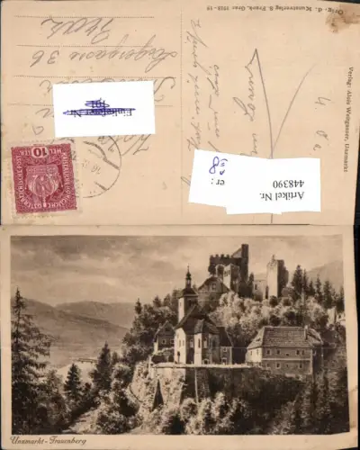 448390,Unzmarkt Frauenberg Kirche Burg Ruine