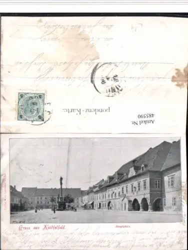 485590,Gruß aus Knittelfeld Hauptplatz Säule