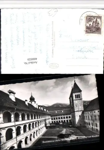 488020,Benediktiner-Abtei Seckau Klosterhof m. Kirche Arkaden
