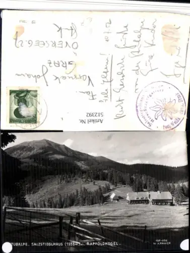 512392,Stubalpe Salzstieglhaus Berghütte b. Reisstraße m. Rappoldkogel