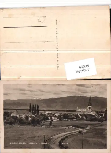 512399,Weißkirchen in Steiermark Teilansicht Kirche Bergkulisse