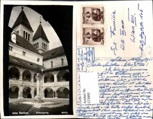 573993,Foto Ak Seckau Abtei Kreuzgang