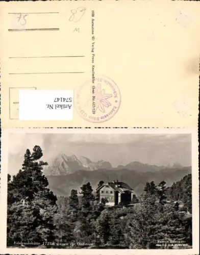 574147,Foto Ak Edelrautehütte Hohentauern geg. Gr. Oedstein