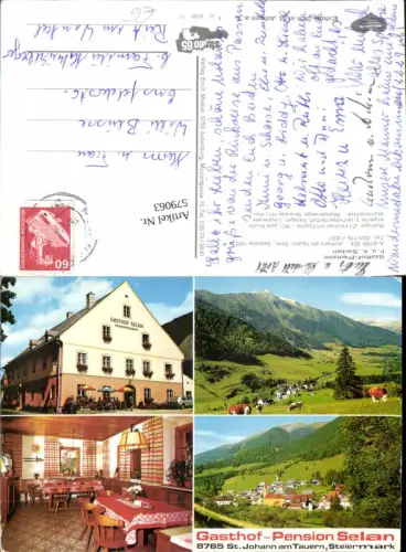 579063,Mehrbild Ak St Johann am Tauern Pölstal Gasthof Pension Selan
