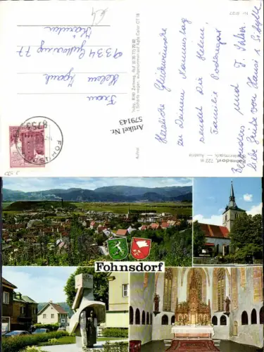 579143,Mehrbild Ak Fohnsdorf Ansichten Kirche Statue