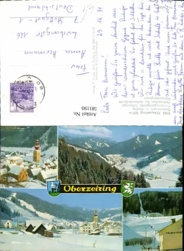 581190,Mehrbild Ak Oberzeiring Pölstal Winteransicht