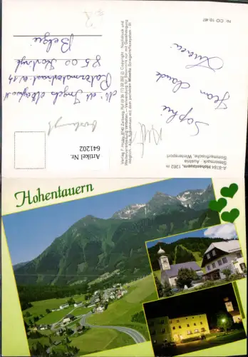 641202,Mehrbild Ak Hohentauern Kirche Kaufhaus u. Totale
