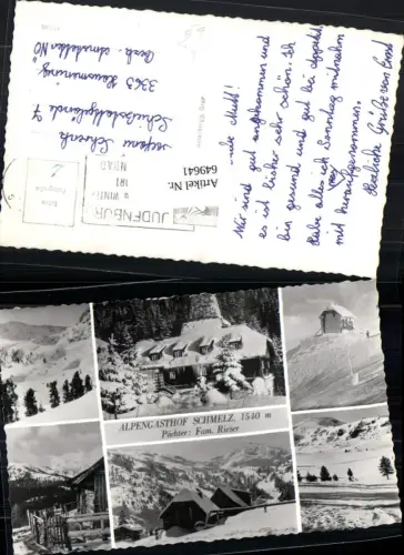 649641,Mehrbild Ak Alpengasthof Schmelz Winteransicht Oberweg