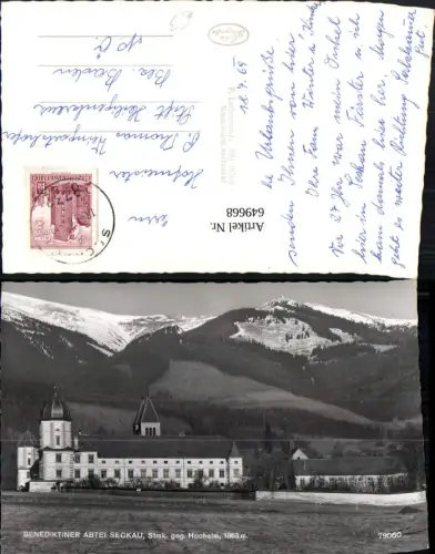 649668,Foto Ak Benediktiner Abtei Seckau geg. Hochalm