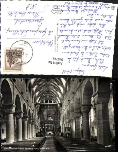 649749,Foto Ak Benediktiner Abtei Seckau Basilika Innenansicht