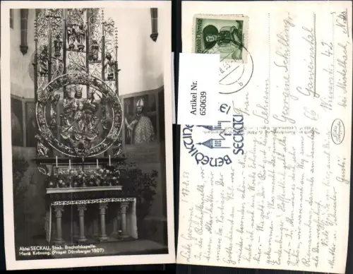 650639,Foto Ak Abtei Seckau Maria Krönung Altar Inneres