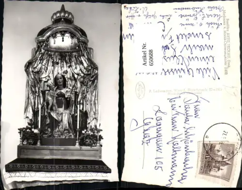 650688,Foto Ak Abtei Seckau Madonna Opferungsaltar